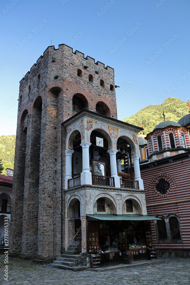 Naklejka premium Tower of Hrelja in Monastery of Saint John of Rila, Bulgaria