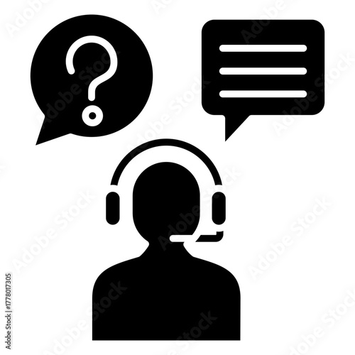 Customer Service Glyph Icon
