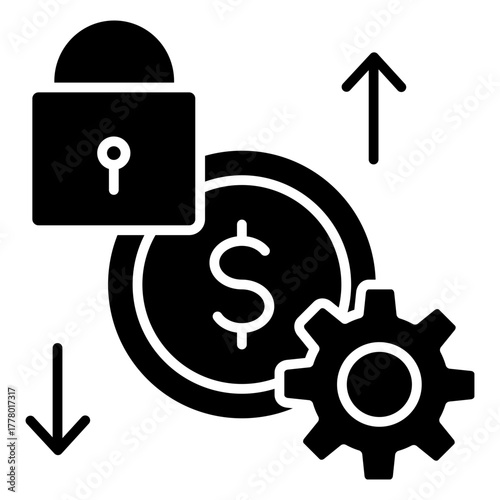 Cost Control Glyph Icon