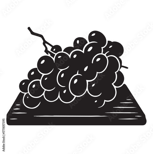 grape fruit vector on white background