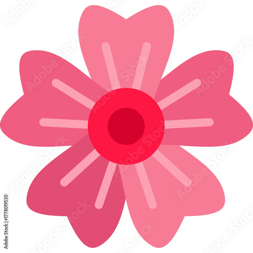 cherry blossom icon illustration design with flat