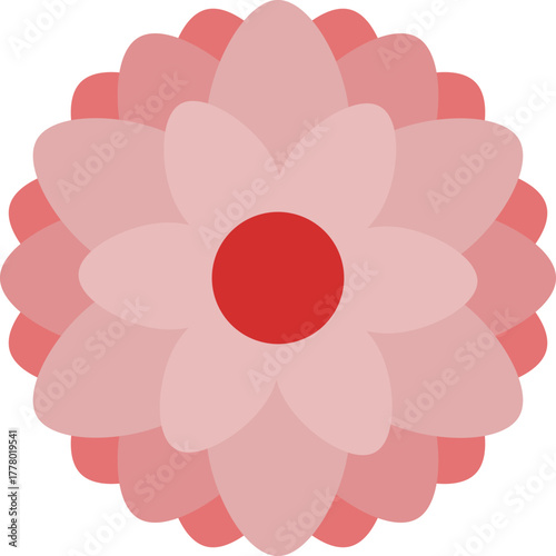 dahlia icon illustration design with flat