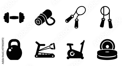 Complete fitness equipment set for home workouts promoting strength and cardio training now