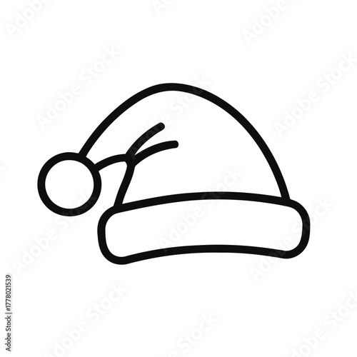 Iconic Winter Hat with Pom Pom Graphic for Holiday Designs and Celebrations