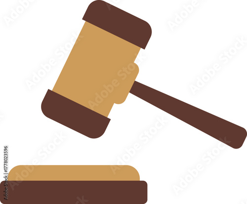 Judge’s Gavel Icon – Symbol of Legal Authority and Judicial Decision-Making