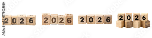 Anticipating 2026: Wooden Blocks Countdown to the New Year, Symbolizing Future Plans and Excitement for the Year Ahead, Perfect for Calendars and Celebrations
