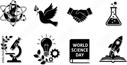 Vector art of world science day for peace and development 
