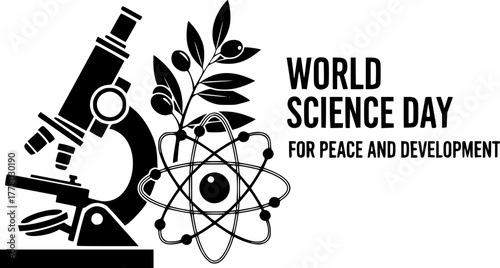 Vector art of world science day for peace and development 