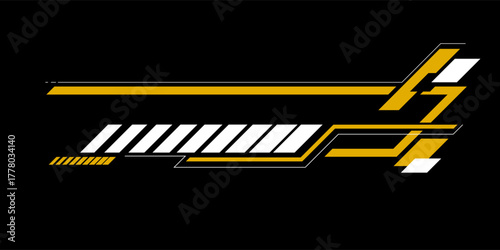 Vector abstract stripe for sports car, motorcycle, boat, yacht, sticker for vehicles. Arrow, striped design element. Modern vector background.