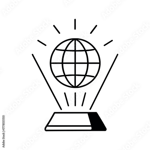 Robotic Hand Showing Open Palm in a Futuristic Style on White Background