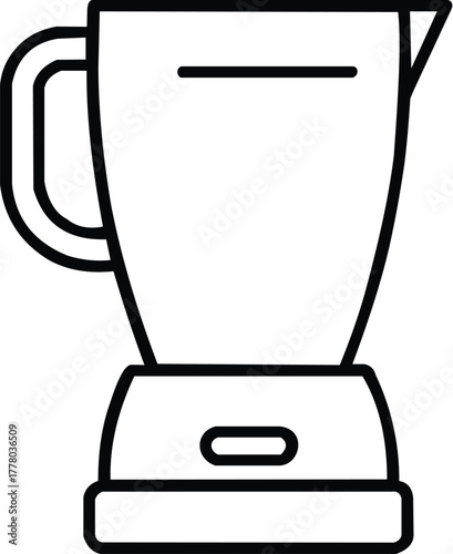 Simple line icon of a blender standing on a kitchen countertop