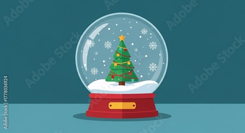 Christmas tree snow globe