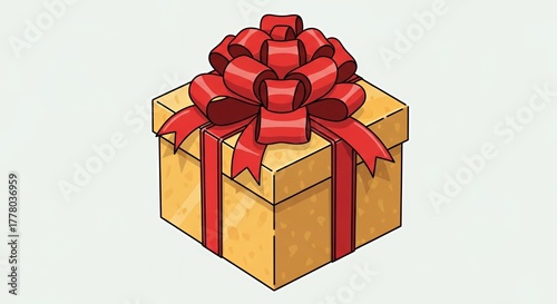 Gift box with ribbon and bow