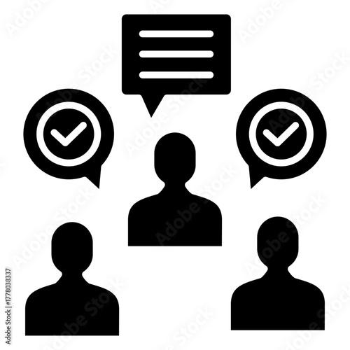 Interpersonal Skills Glyph Icon