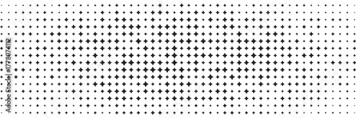 horizontal black glowing star spreading from center design for pattern and background.