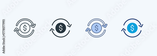 Circular Economy Multiple Style Icon Collection