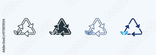 Recycle Multiple Style Icon Collection