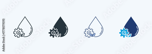 Water Conservation Multiple Style Icon Collection