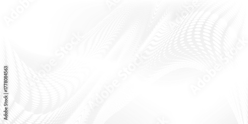 Dot white gray wave light technology texture background. Abstract big data digital concept. 3d rendering.