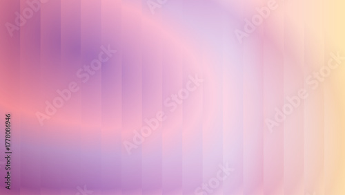 Soft gradient glasses effect abstract background blending pastel pink, lavender purple, and warm yellow, featuring subtle vertical geometric striped texture pattern.