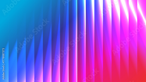 Vibrant abstract background with dynamic vertical color gradients transitioning from cyan and blue through purple to magenta and glasses effect neon pink.