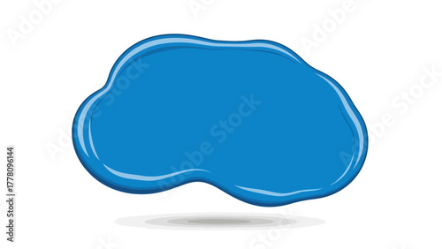 A blue blob with a shadow