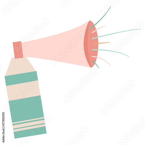 Pastel Party Horn for New Year Celebration