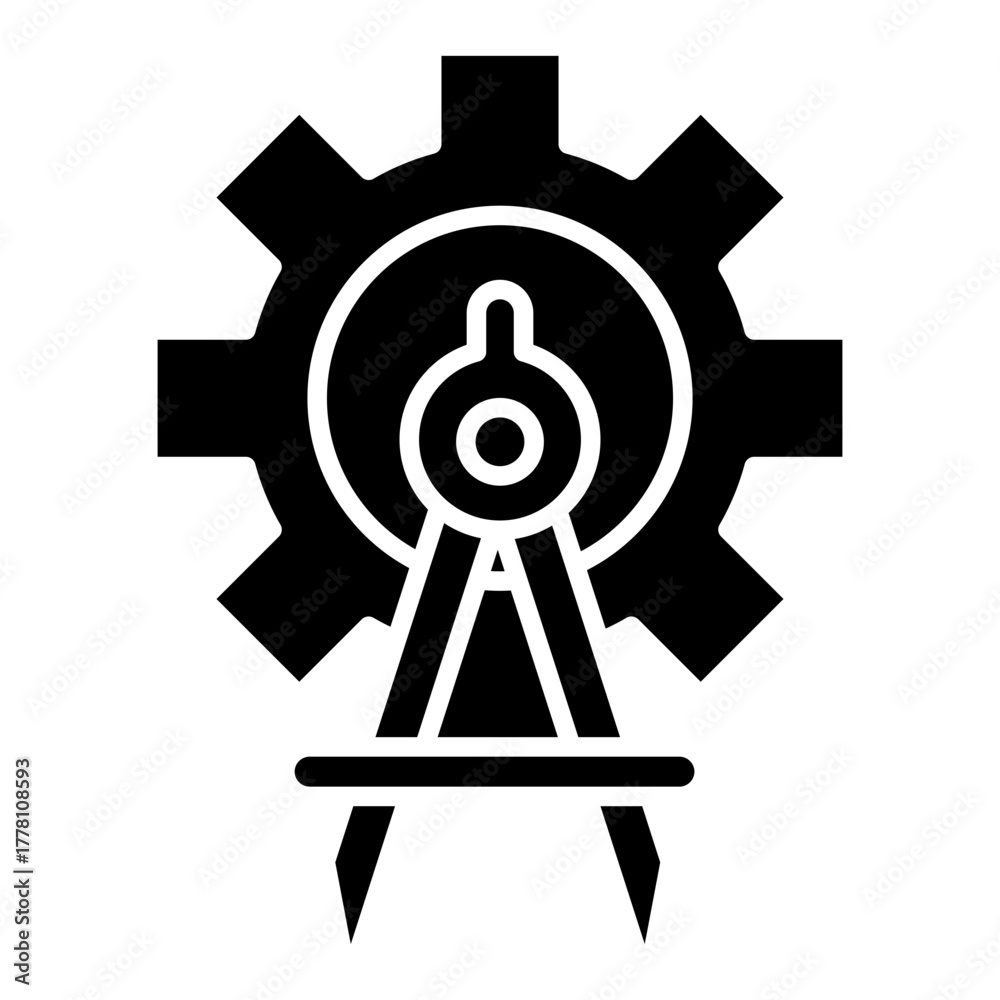 Obraz premium Precision Engineering Glyph Icon