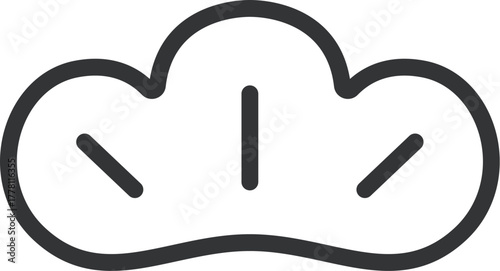 松のアイコン（線画）のイラスト