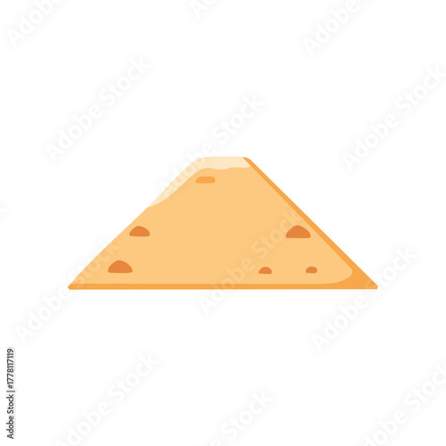 A pile of tortilla chips on a light brown background. The tortilla chips appear to be a delicious snack