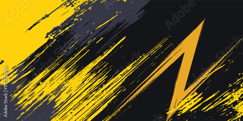Abstract black and yellow background with tire tracks.. vector illustration eps 10