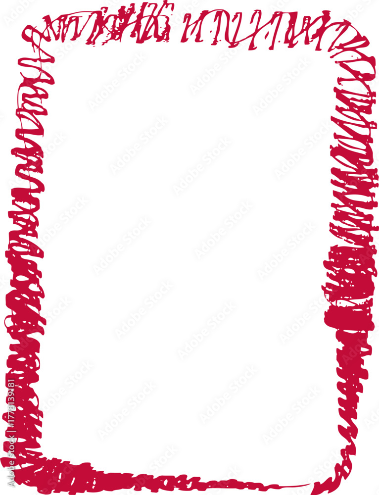 Obraz premium Scribbled Rectangular Frame