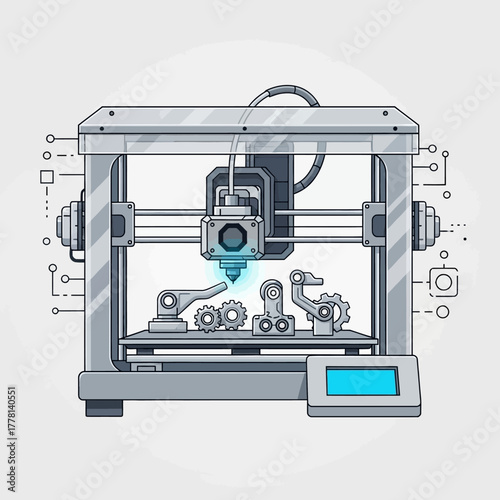 3D Printer Manufacturing Innovative Prototypes.