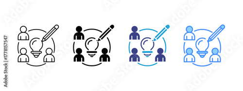 Creative Team Collection icon set multiple style collection