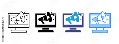 Digital Marketing  Collection icon set multiple style collection