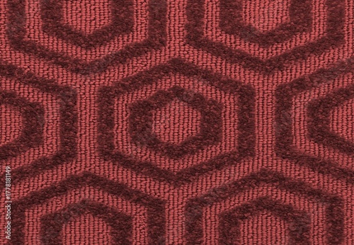 background texture of the carpet with hexagonal paving motif