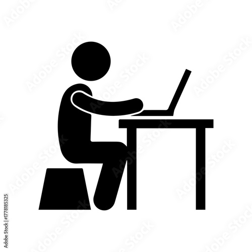 Computer User Silhouette