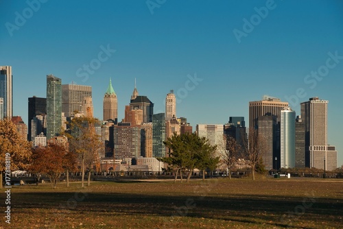 View of Jersey City and New York from Liberty State Park.