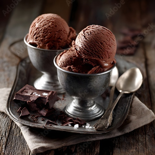 chocolate ice cream, generation AI 