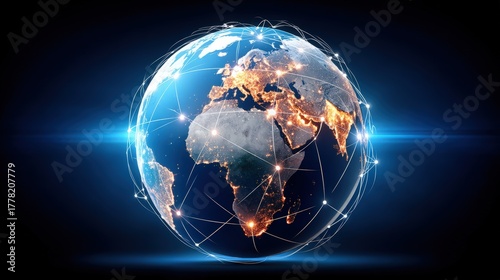 Global Connectivity Concept with Light Connections on Earth Sphere