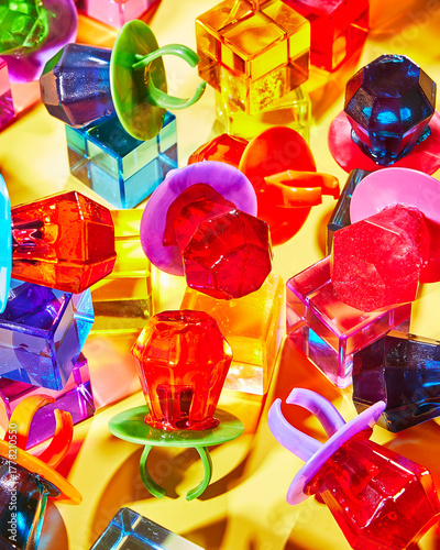 Ring Pop still life on yellow