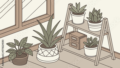 Indoor plants potted plants on shelves near window home decor plant care guide houseplant collection design