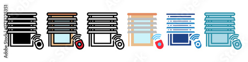 Automatic Window Mini Illustration Icon. Use For Modern Concept, Print, Ui, Ux Kit, Web And App Development. Vector Related To Technology, Smart Home And More