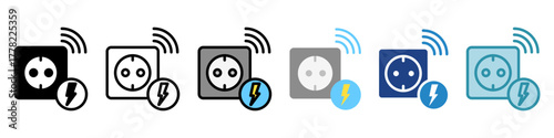 Smart Plug Mini Illustration Icon. Use For Modern Concept, Print, Ui, Ux Kit, Web And App Development. Vector Related To Technology, Smart Home And More