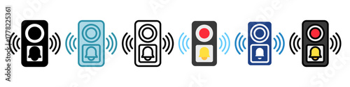 Camera Doorbell Mini Illustration Icon. Use For Modern Concept, Print, Ui, Ux Kit, Web And App Development. Vector Related To Technology, Smart Home And More