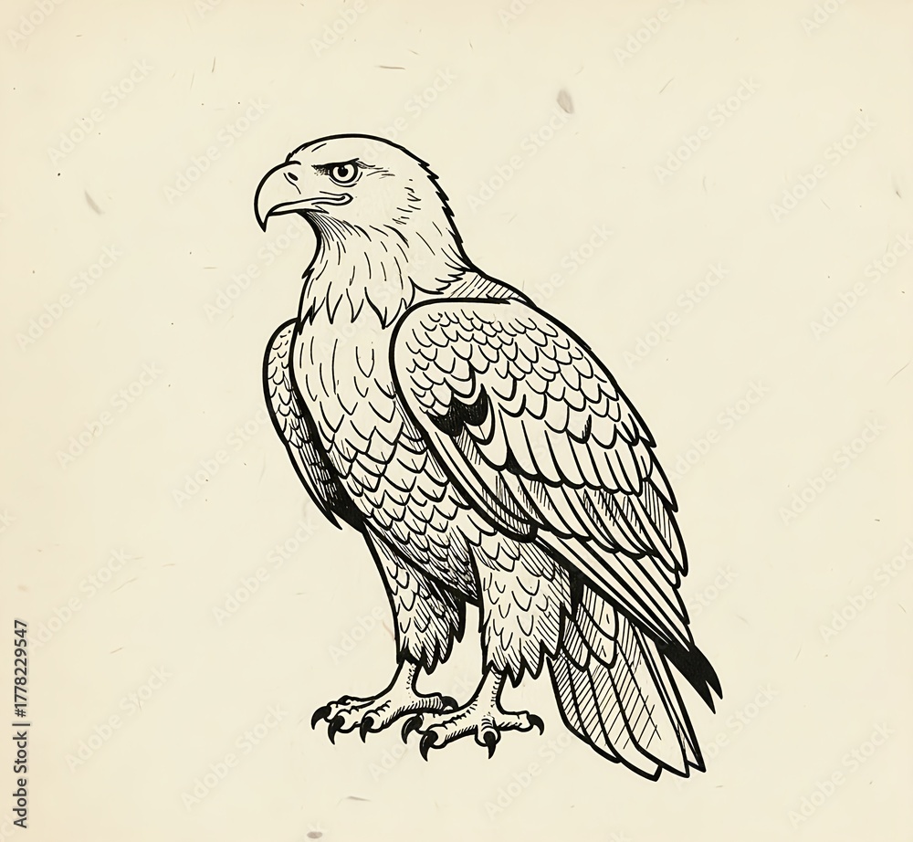 Fototapeta premium vector illustration of a eagle