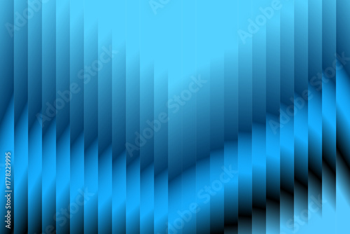 Abstract Cyan and Blue Gradient Background with Horizontal Geometric Bar and Dramatic Shadow Effect