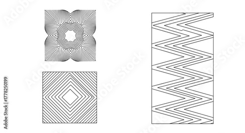 Striking geometric patterns offer modern design possibilities, showcasing abstract shapes and optical illusions for captivating visual impact in your creative projects