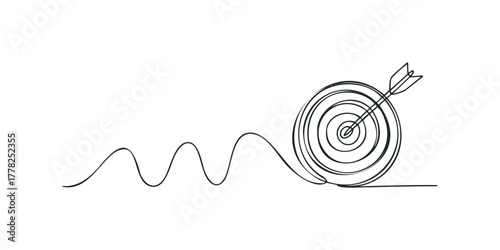 Target with Arrow and Wavy Line