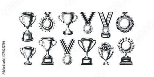Collection of Trophy and Medal Icons